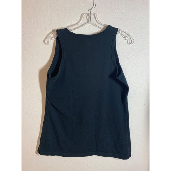 Tomorrows Mother Basic Maternity Tank Top Black Size Medium Empire Cut Y2K AE2 - Picture 2 of 3